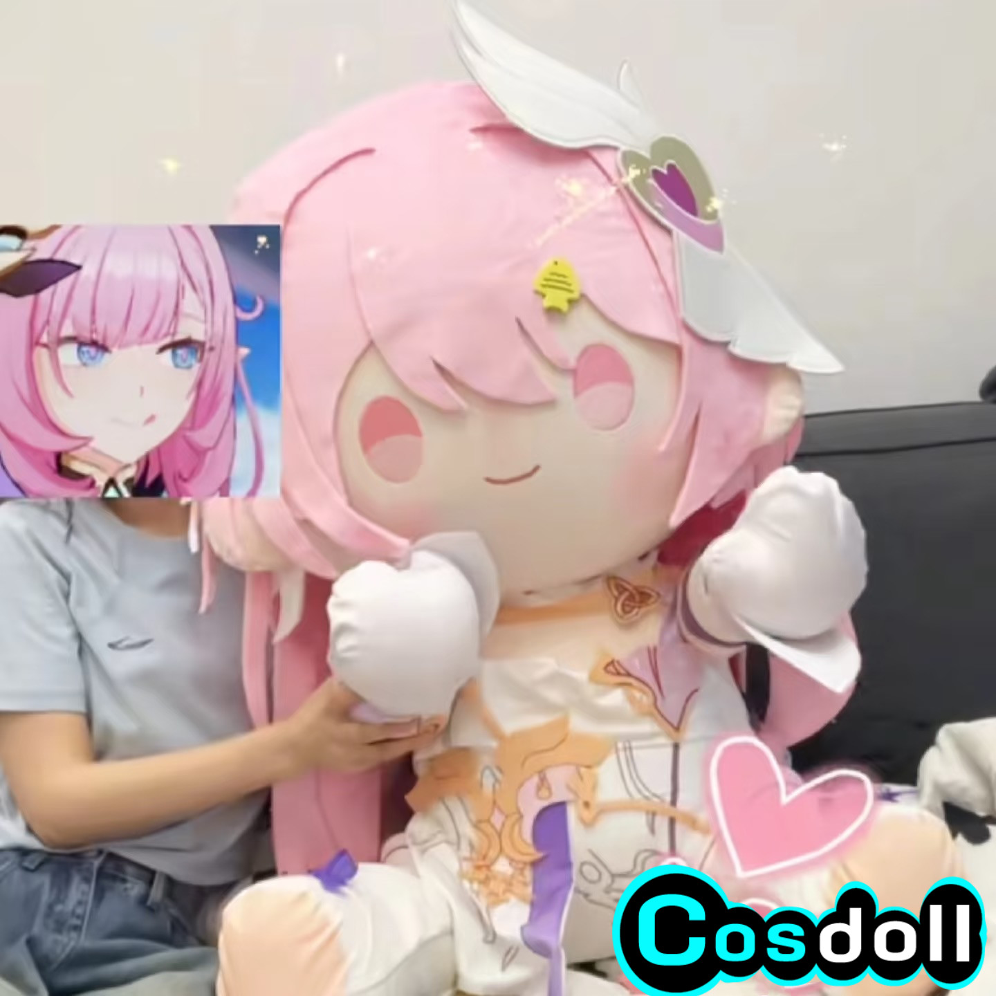 Soft Plush Doll - 80cm Honkai Impact 3 Elysia Stuffed