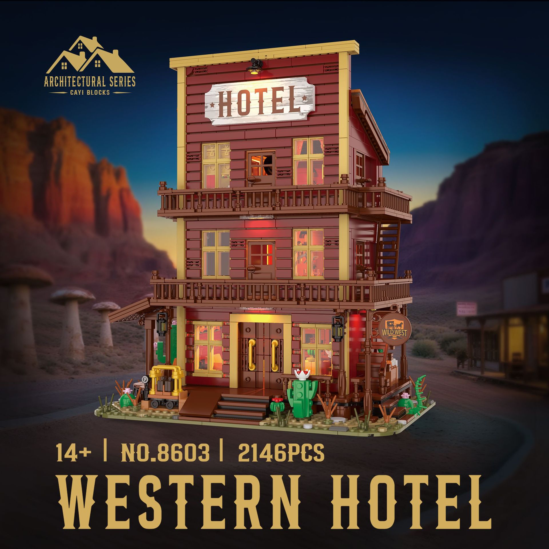 Kids Toys Exhibition - Western Hotel Cartoon Small Particle Building