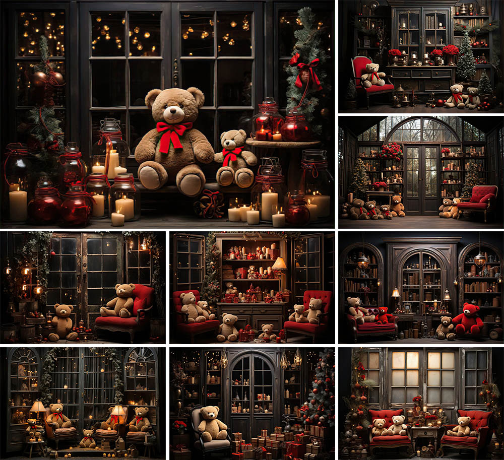 Toys Background For Kids - Mehofond Indoor Christmas Photography Backdrop Family