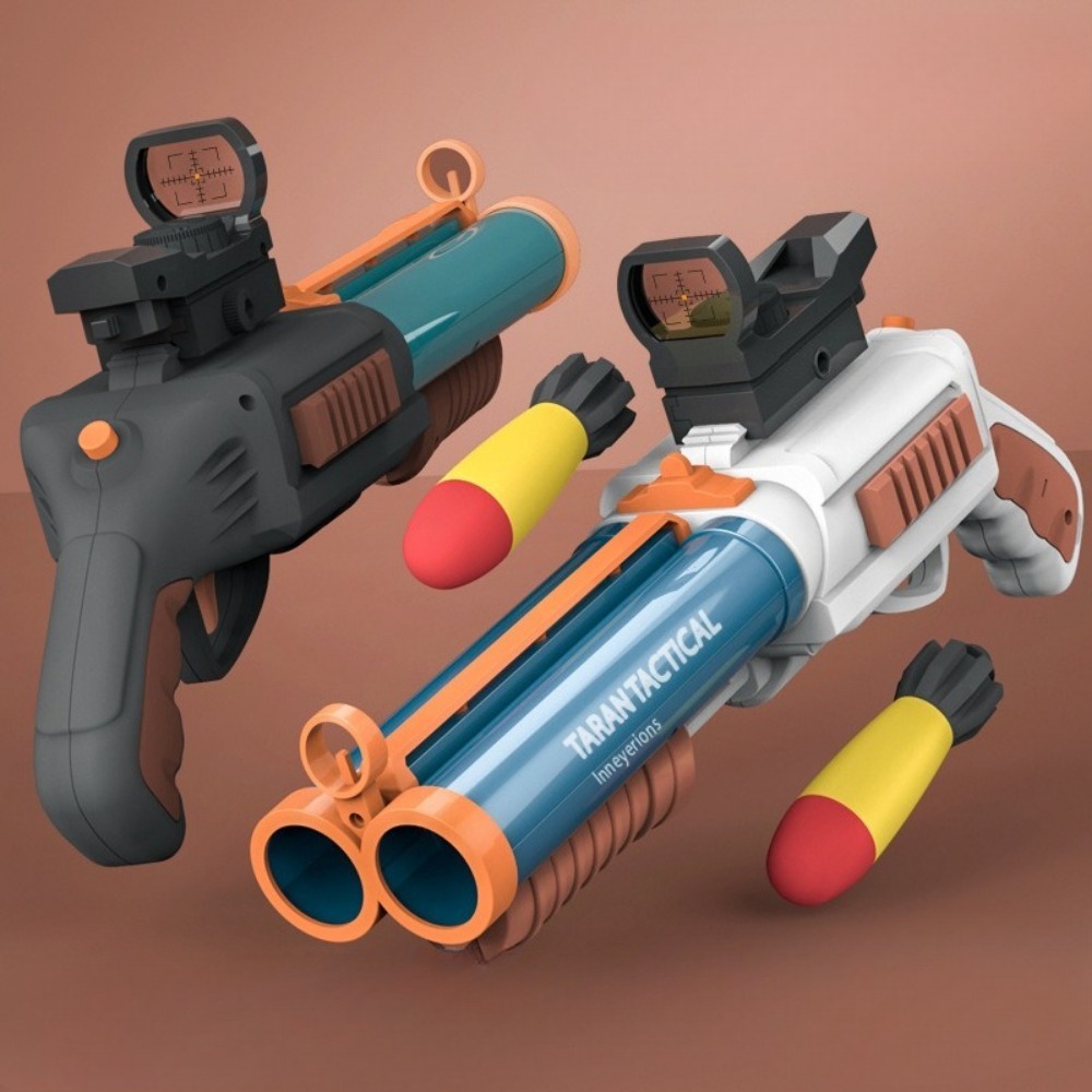 Foam Dart Gun - Double Barrel Soft Bullet Toy Gun,
