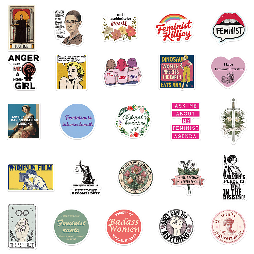 50PCS Feminist Girl Power Stic - Kids Toys Quotes ulasan dan harga
