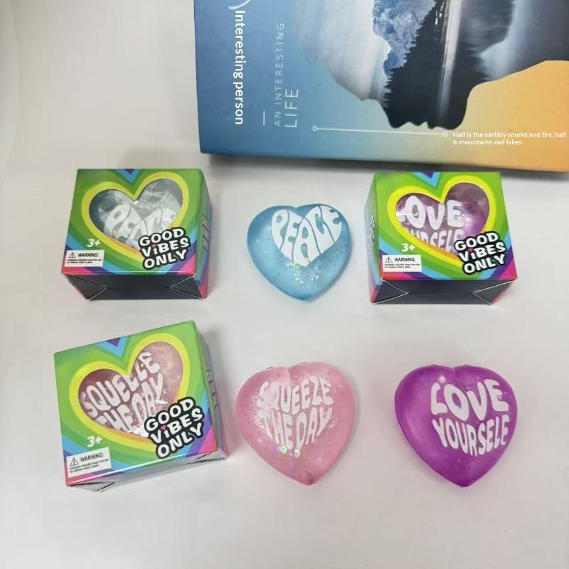 1pcs Glitter Heart Shaped Sque - Kids Toys Quotes ulasan dan harga