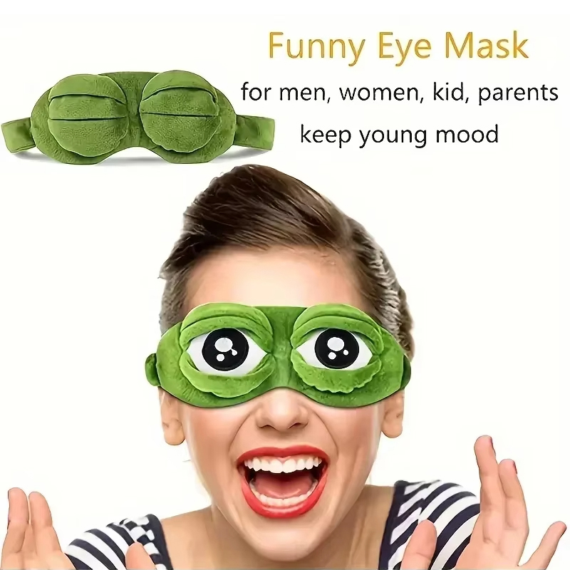 Frog Shaped Eye Mask Party Gam - Soft Plush Doll ulasan dan harga
