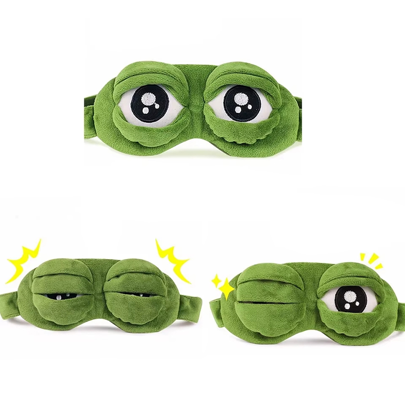 Frog Shaped Eye Mask Party Gam - Soft Plush Doll ulasan dan harga