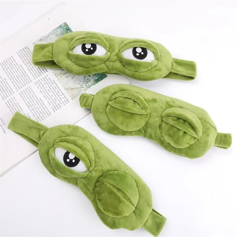 Frog Shaped Eye Mask Party Gam - Soft Plush Doll ulasan dan harga