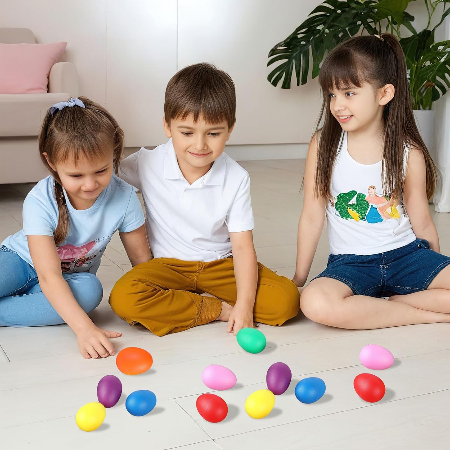 2Pcs Plastic Egg Shakers Percu - Kids Toys Easter ulasan dan harga