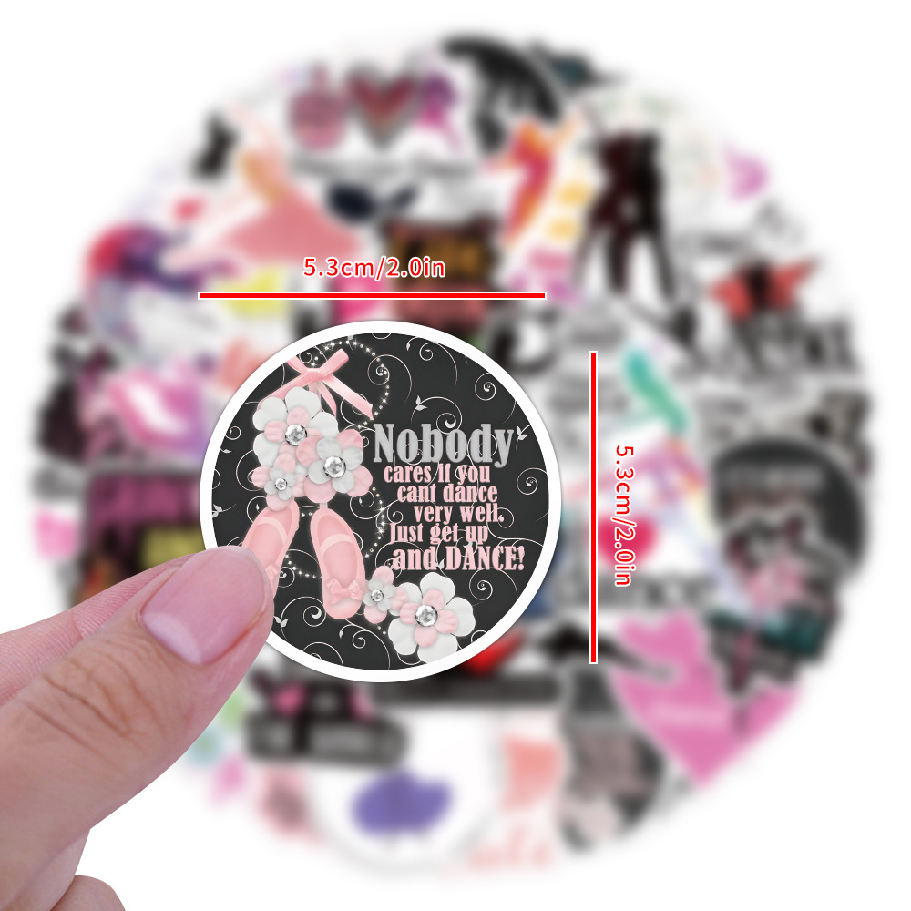 60PCS No RepeatDance Stickers  - Kids Toys Quotes ulasan dan harga