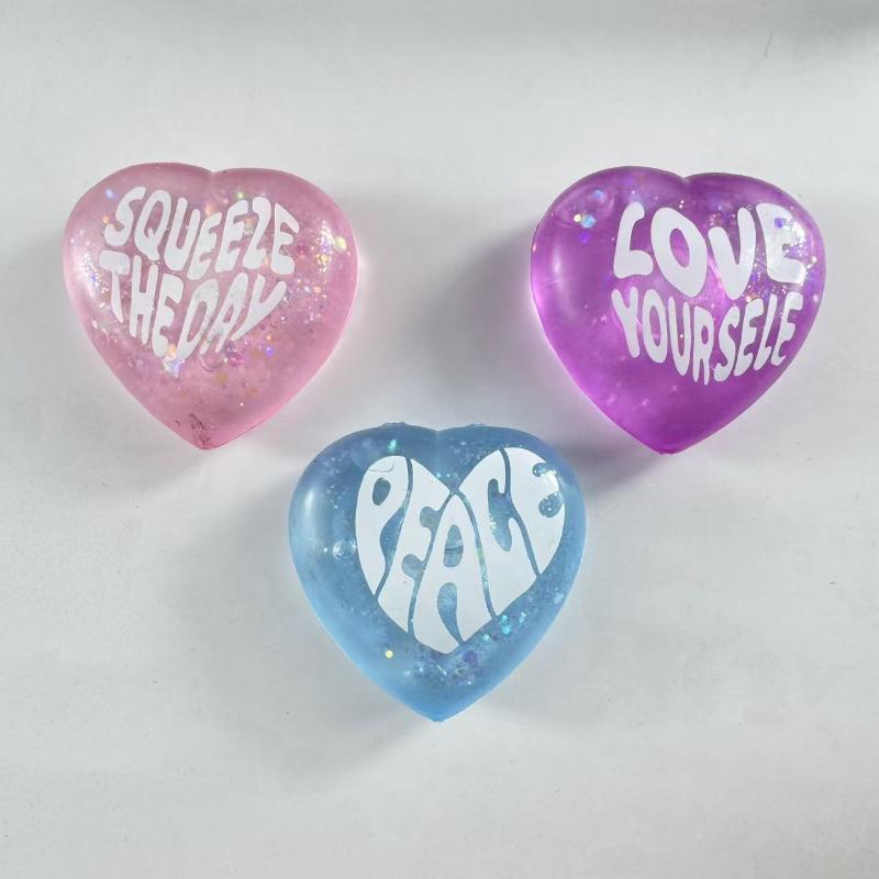 【M】Glitter Heart Shaped Squeez - Kids Toys Quotes ulasan dan harga