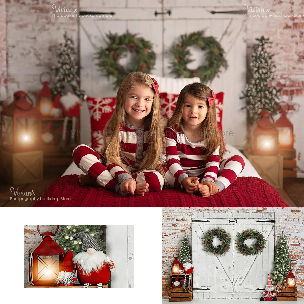 Christmas White Wood Door Back - Banner Kids Toys ulasan dan harga