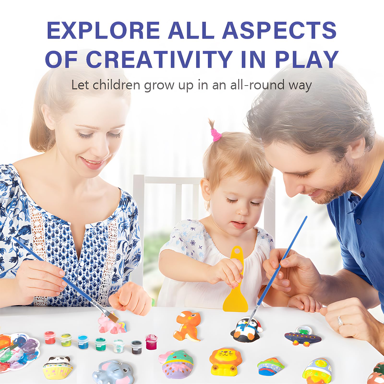 Kids Arts and Crafts Set Paint - Dinosaur Figurine Set ulasan dan harga