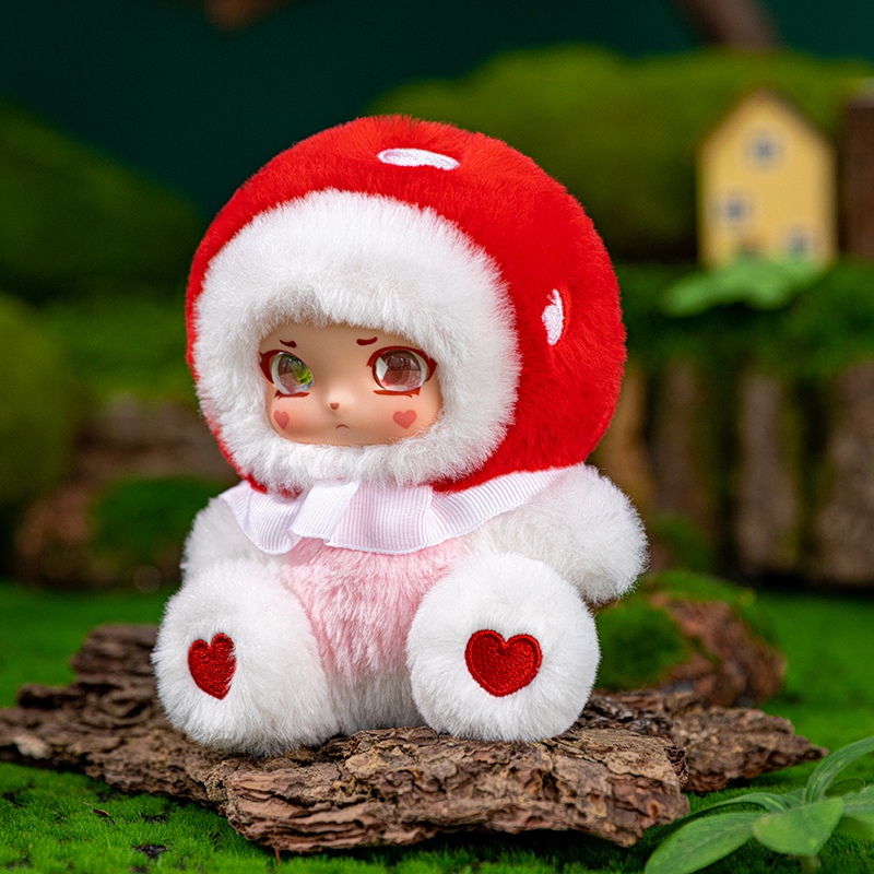 14cm Mushroom Girl Vinyl Plush - Soft Plush Doll ulasan dan harga