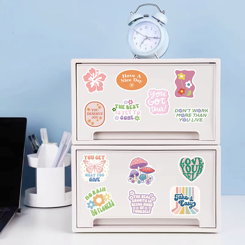 100PCS Danish Pastel Aesthetic - Kids Toys Quotes ulasan dan harga