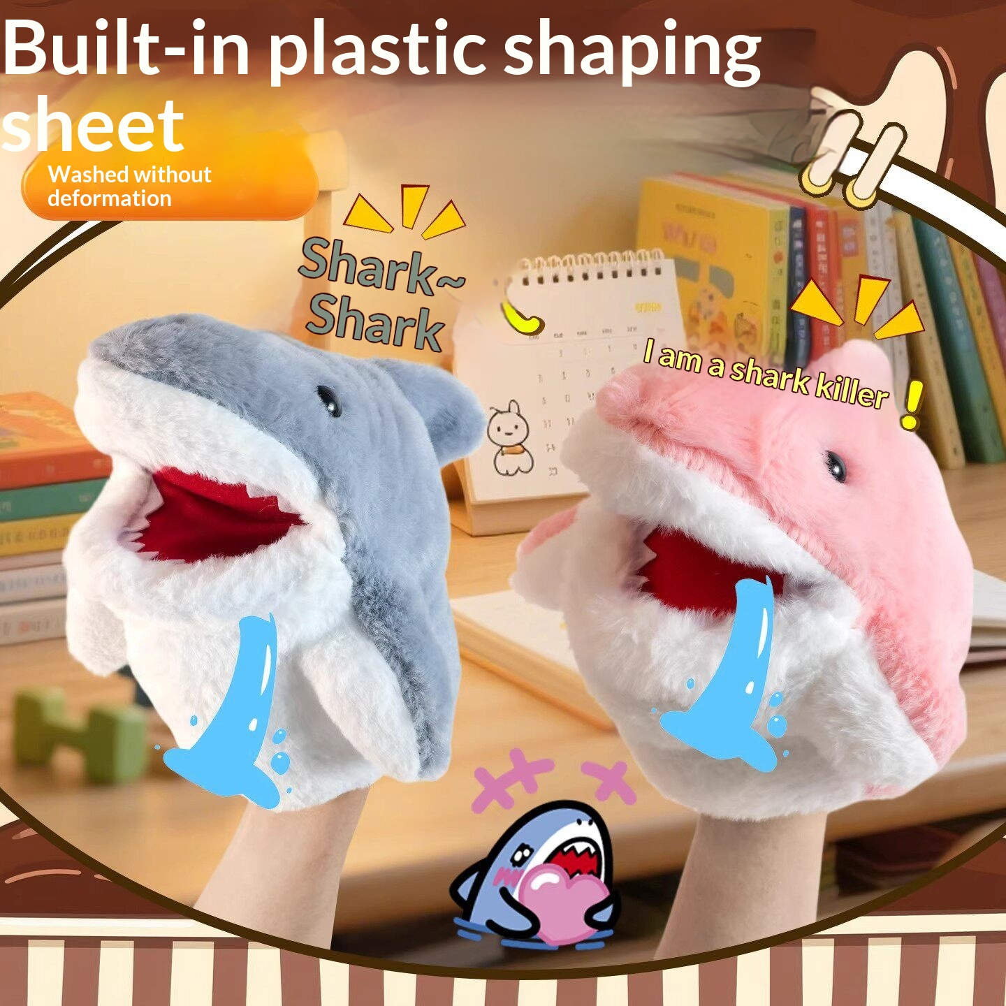 Shark Hand Puppet Plush Shark  - Soft Plush Doll ulasan dan harga