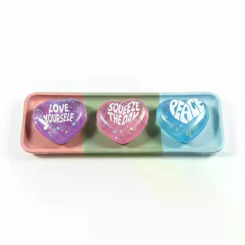 Soft Glitter Heart Squeeze Toy - Kids Toys Quotes ulasan dan harga