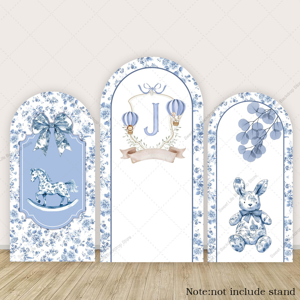 Blue Green Floral Bow Arch Bac - Toys Background For Kids ulasan dan harga