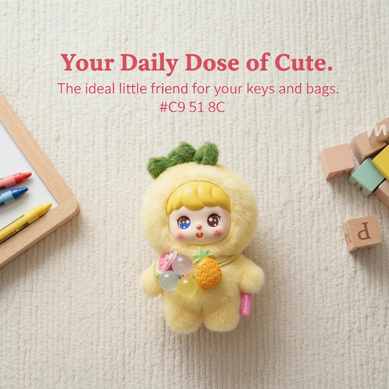 Cute Fruit Plush Doll Keychain - Soft Plush Doll ulasan dan harga