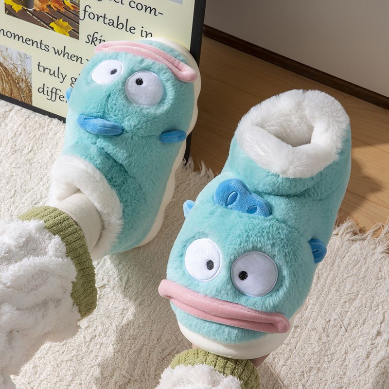 Cartoon Hangyodon Plush Slippe - Soft Plush Doll ulasan dan harga