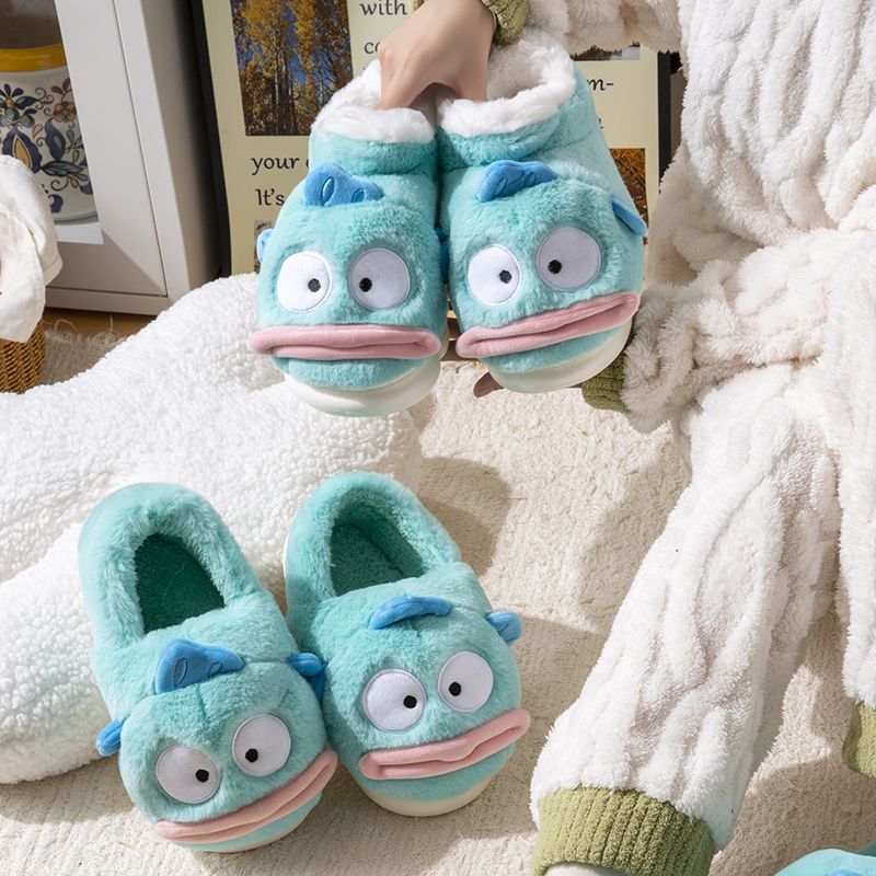 Cartoon Hangyodon Plush Slippe - Soft Plush Doll ulasan dan harga
