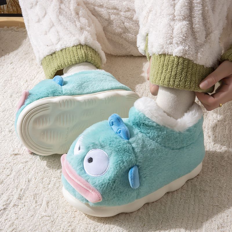 Cartoon Hangyodon Plush Slippe - Soft Plush Doll ulasan dan harga