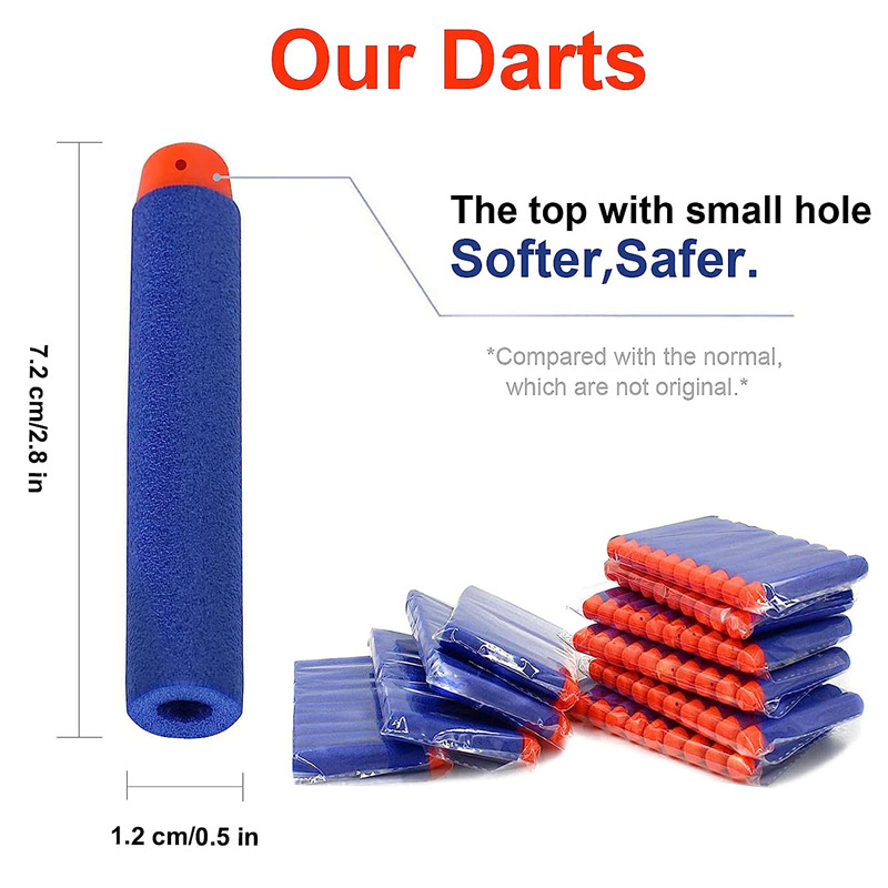 1000-50pcs Blue One Hole Darts - Foam Dart Gun ulasan dan harga