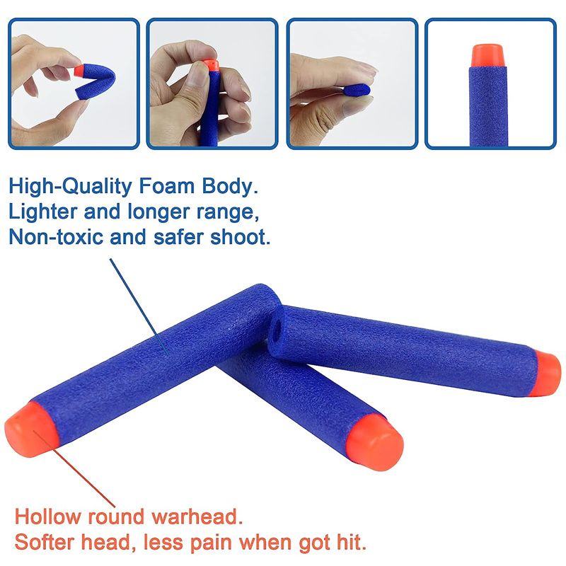 1000-50pcs Blue One Hole Darts - Foam Dart Gun ulasan dan harga