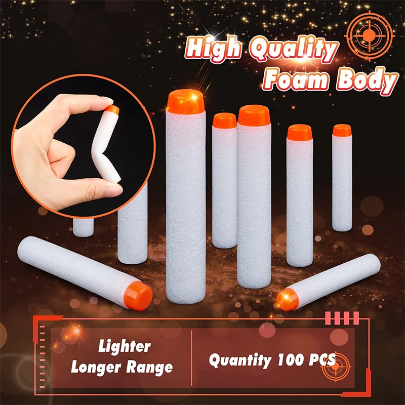 100Pcs Refill Darts for Nerf N - Foam Dart Gun ulasan dan harga