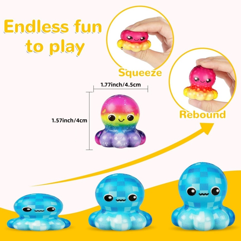 6/12PCS Octopus Slow Squishy T - Kids Toys Easter ulasan dan harga