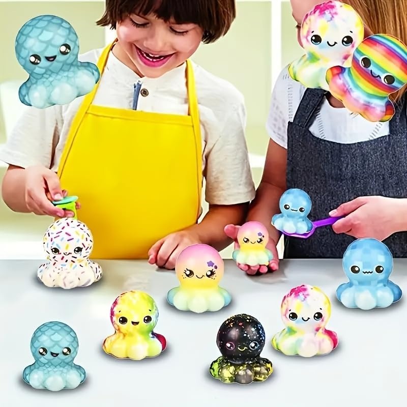 6/12PCS Octopus Slow Squishy T - Kids Toys Easter ulasan dan harga