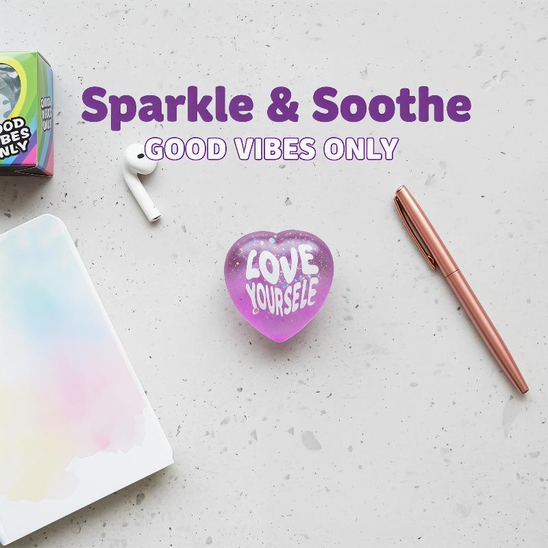Soft Glitter Heart Squeeze Toy - Kids Toys Quotes ulasan dan harga