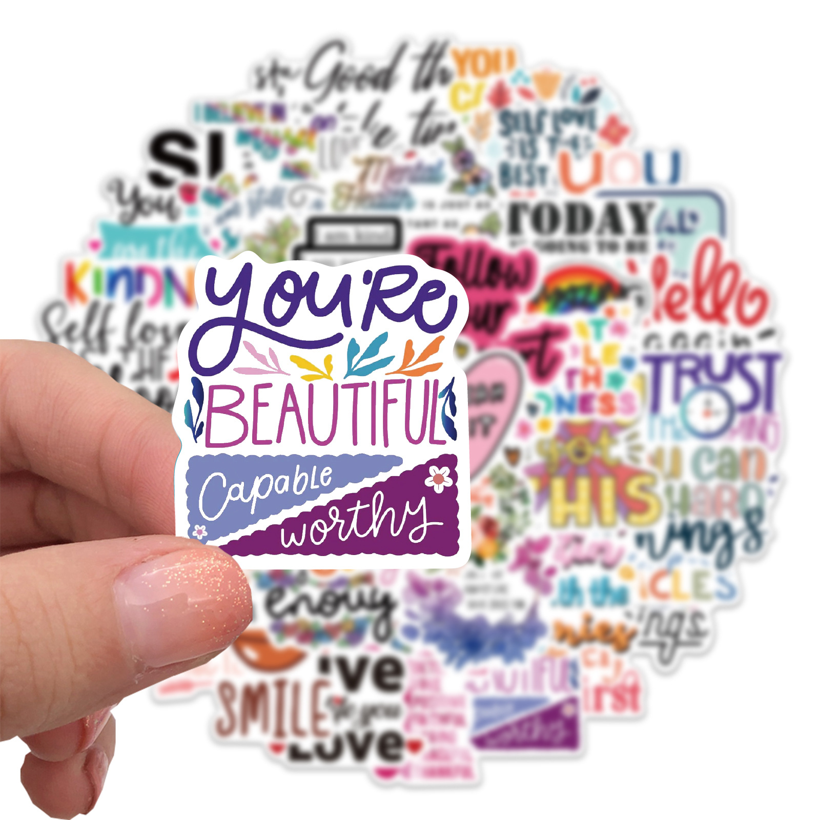 10/52PCS Inspirational Sticker - Kids Toys Quotes ulasan dan harga
