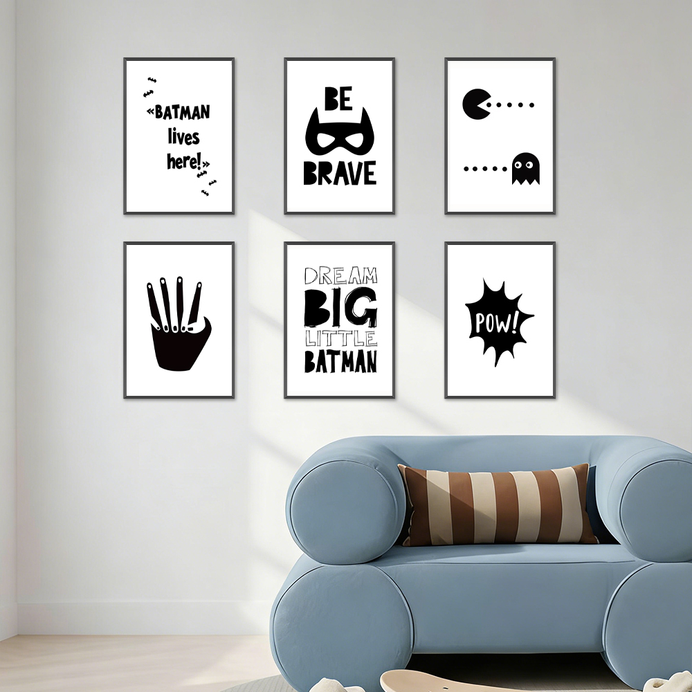 Black and White Superheroes Mi - Kids Toys Quotes ulasan dan harga