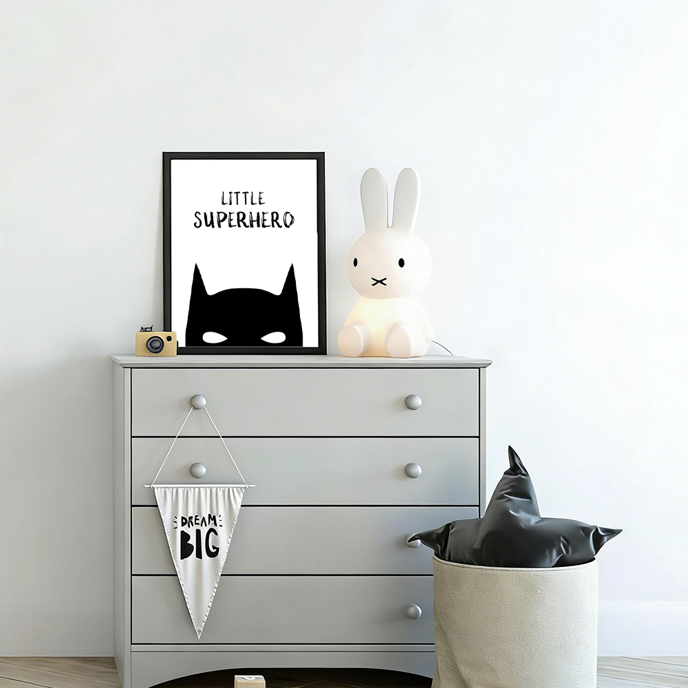Black and White Superheroes Mi - Kids Toys Quotes ulasan dan harga